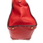 Shoulder Bag Mini Luggage Red Grained Calfskin Leather