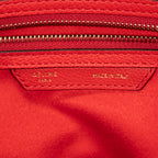 Shoulder Bag Mini Luggage Red Grained Calfskin Leather
