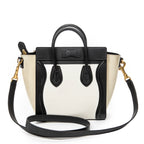 Shoulder Bag Nano Tricolor Luggage White Calfskin Leather