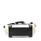 Shoulder Bag Nano Tricolor Luggage White Calfskin Leather