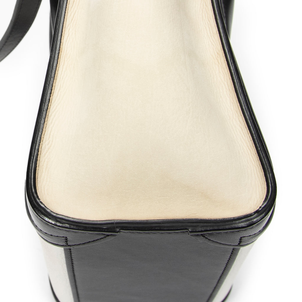 Shoulder Bag Nano Tricolor Luggage White Calfskin Leather