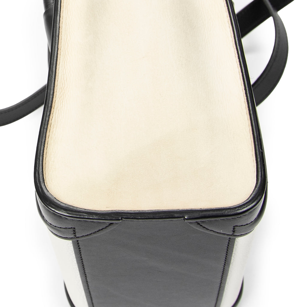 Shoulder Bag Nano Tricolor Luggage White Calfskin Leather