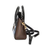 Shoulder Bag Nano Tricolor Luggage Blue Calfskin Leather