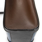 Shoulder Bag Nano Tricolor Luggage Blue Calfskin Leather