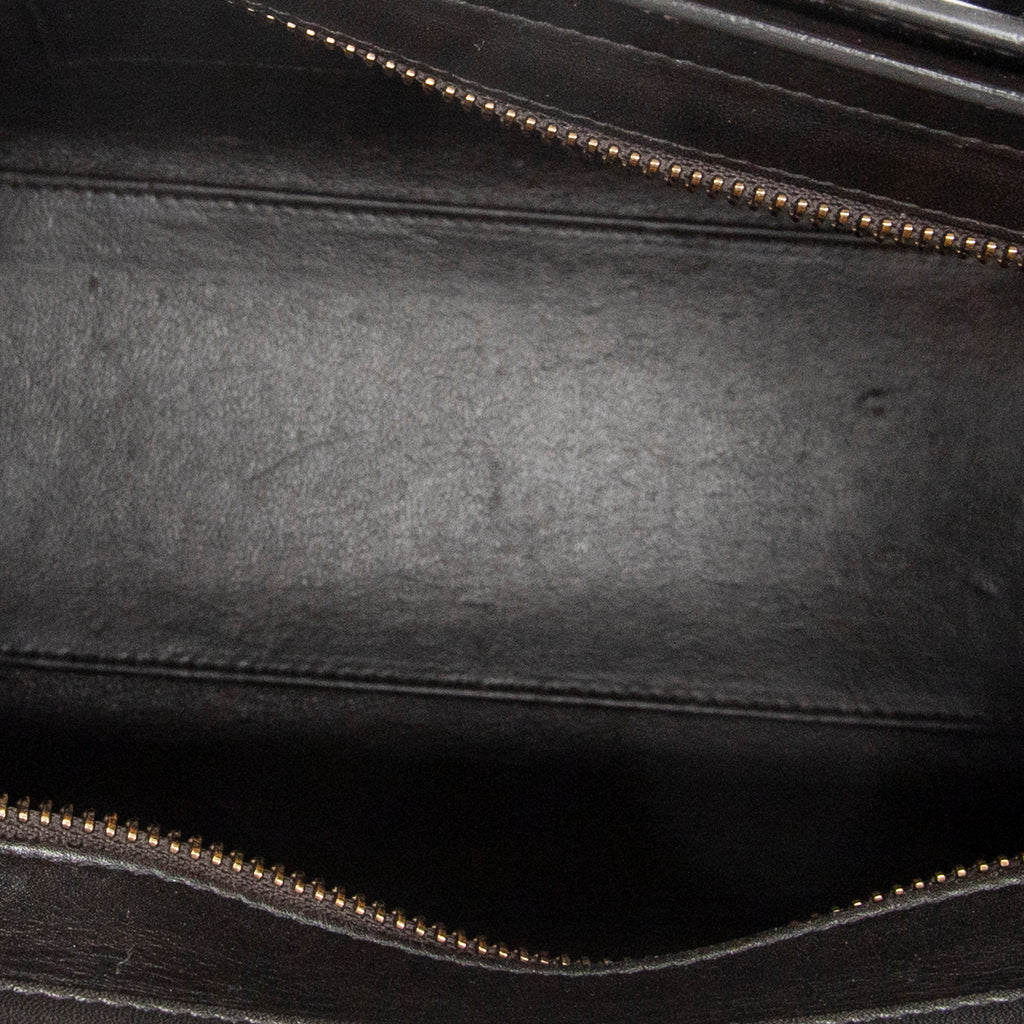 Shoulder Bag Nano Tricolor Luggage Blue Calfskin Leather