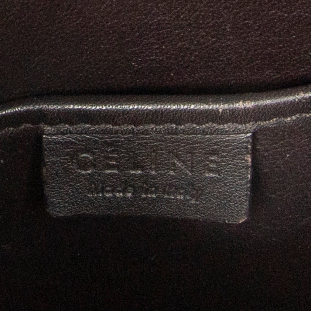 Shoulder Bag Nano Tricolor Luggage Blue Calfskin Leather