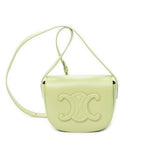 Shoulder Bag Folco Cuir Triomphe Bag Light Green Calfskin Leather