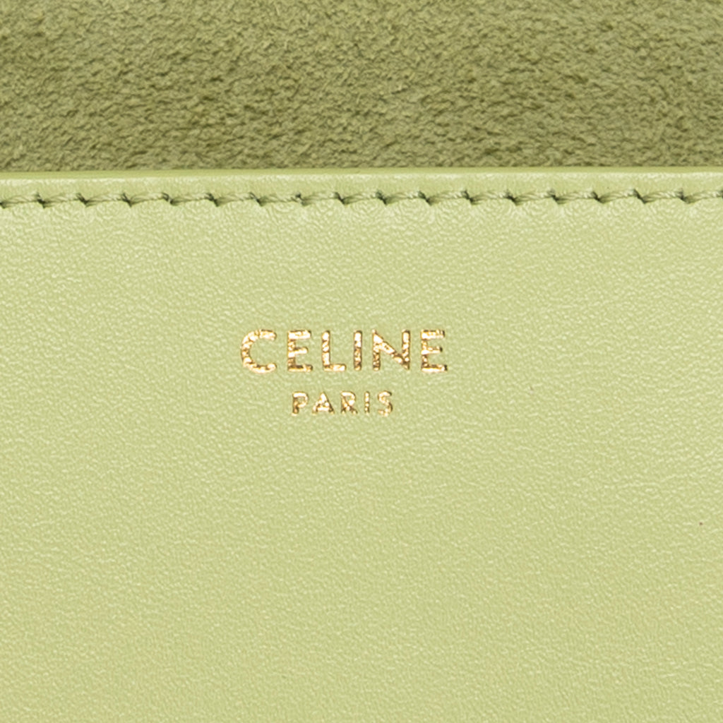 Shoulder Bag Folco Cuir Triomphe Bag Light Green Calfskin Leather