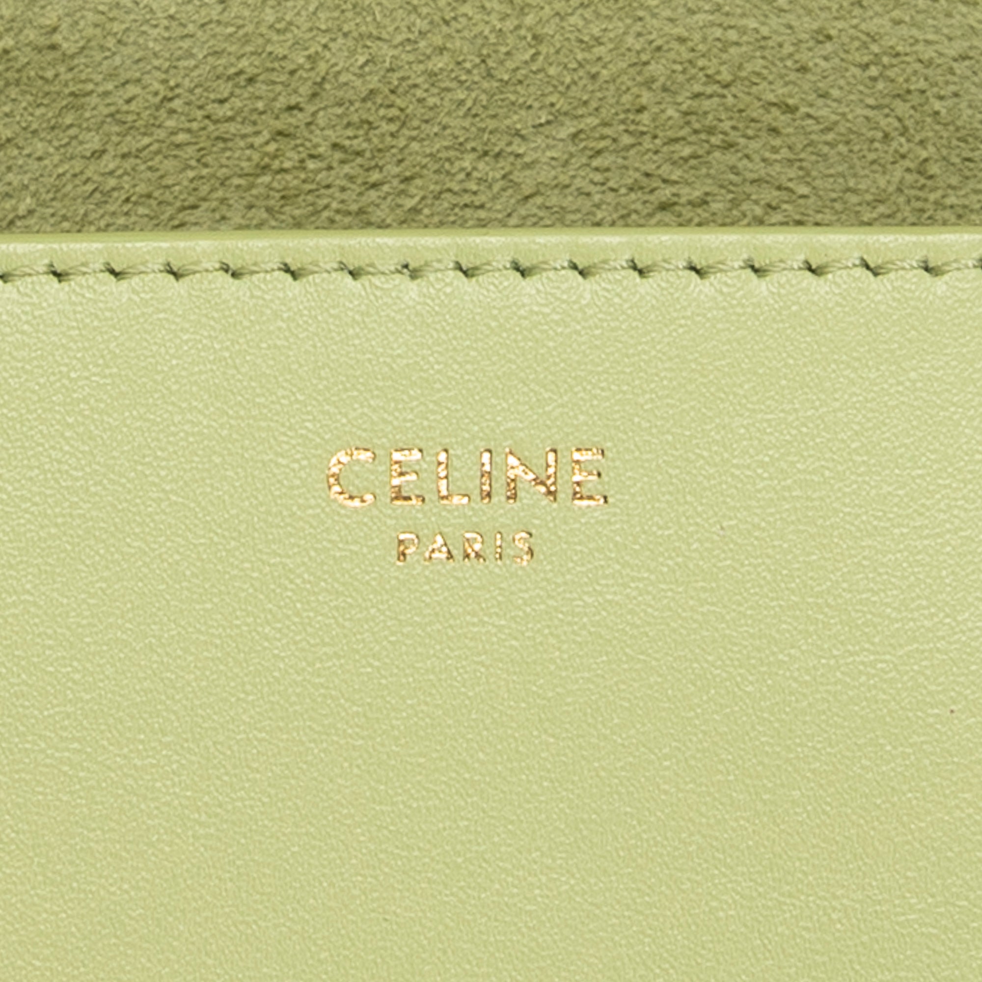 Shoulder Bag Folco Cuir Triomphe Bag Light Green Calfskin Leather
