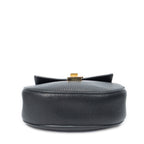 Shoulder Bag Mini Drew Black Grained Calfskin Leather