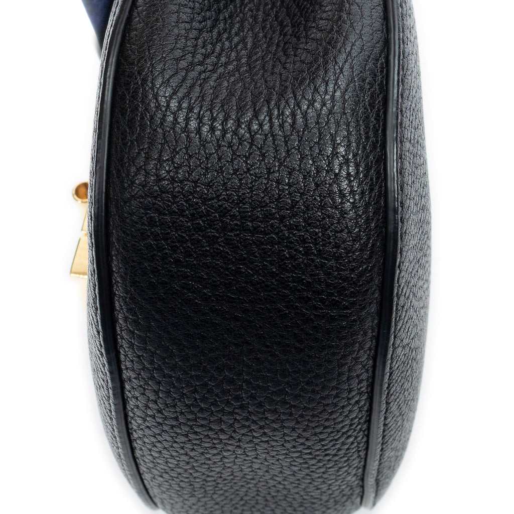 Shoulder Bag Mini Drew Black Grained Calfskin Leather