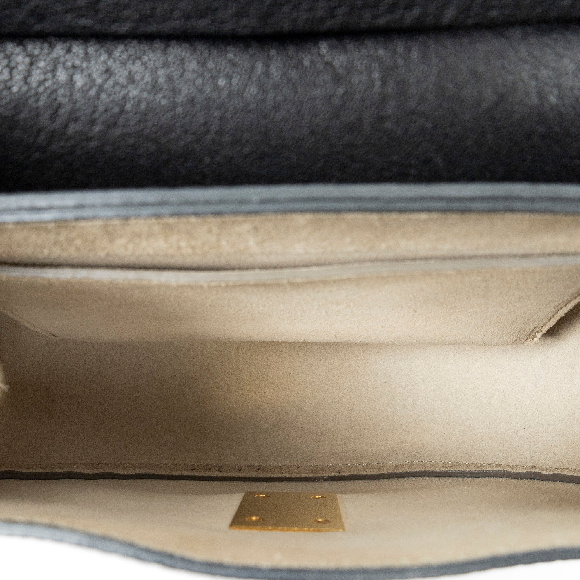 Shoulder Bag Mini Drew Black Grained Calfskin Leather