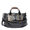 Shoulder Bag Small Ethel Black Distressed Calfskin Leather