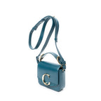 Shoulder Bag Mini C Crossbody Dark Teal Calfskin Leather