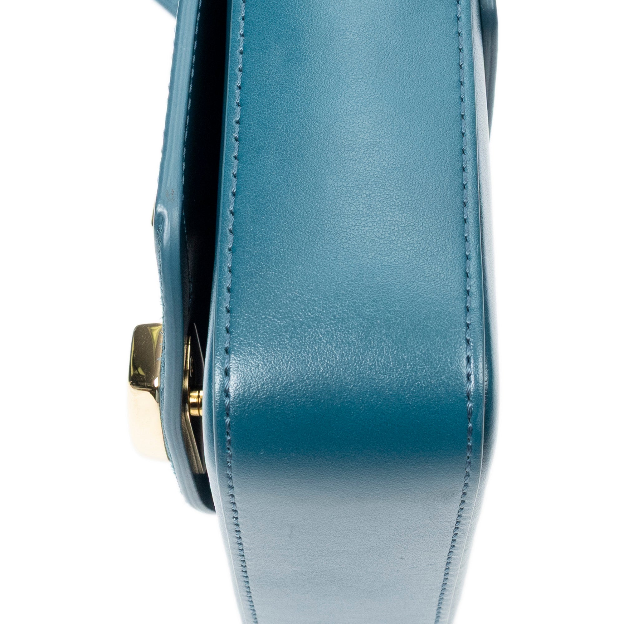 Shoulder Bag Mini C Crossbody Dark Teal Calfskin Leather