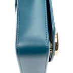 Shoulder Bag Mini C Crossbody Dark Teal Calfskin Leather