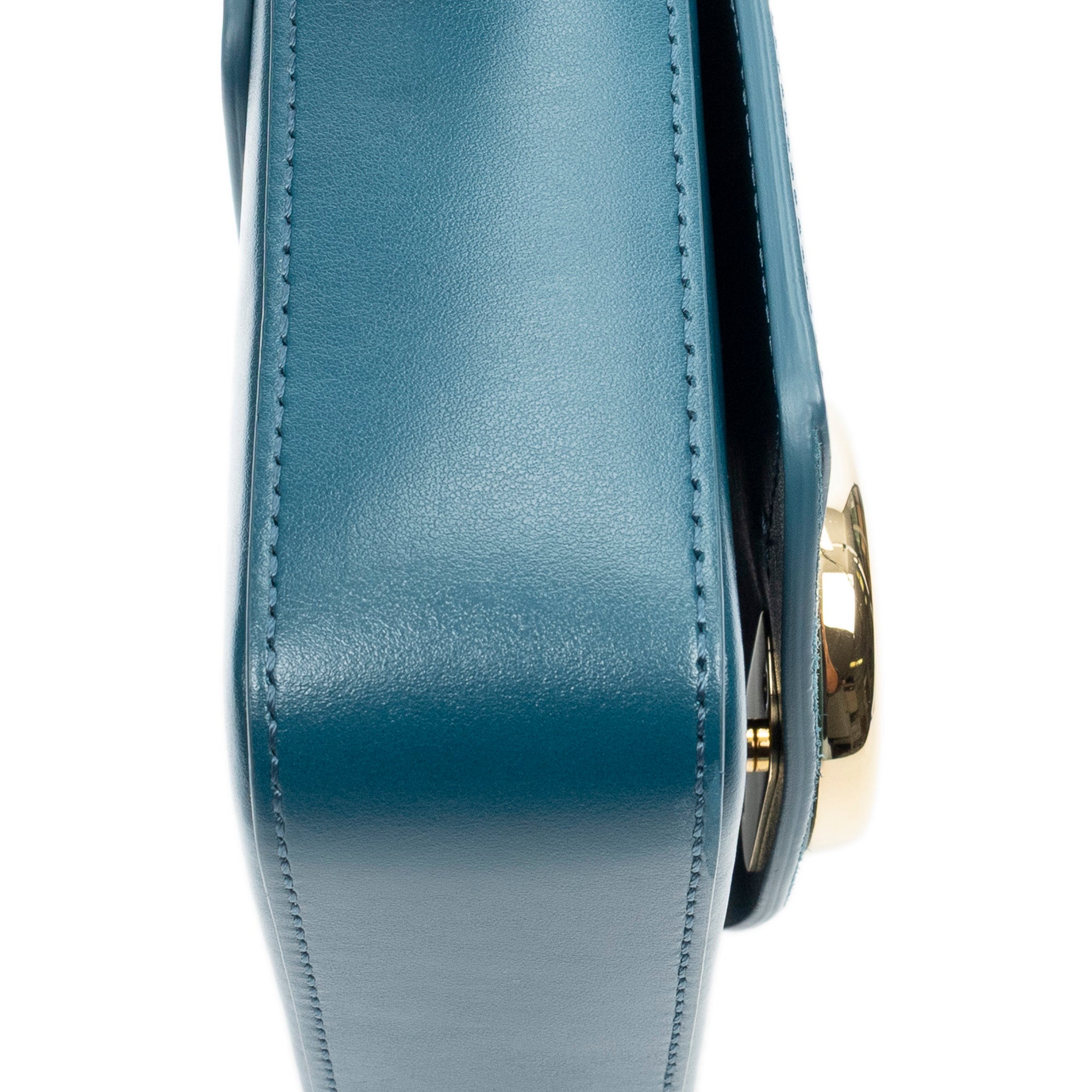 Shoulder Bag Mini C Crossbody Dark Teal Calfskin Leather