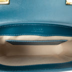 Shoulder Bag Mini C Crossbody Dark Teal Calfskin Leather