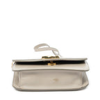Shoulder Bag C Chain Clutch Taupe Calfskin Leather