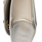 Shoulder Bag C Chain Clutch Taupe Calfskin Leather
