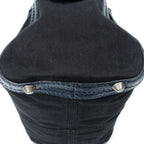 Shoulder Bag Small Zip Boston Black Denim Canvas