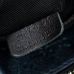 Shoulder Bag Small Zip Boston Black Denim Canvas