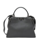 Shoulder Bag Medium Peekaboo Dark Grey Selleria Leather