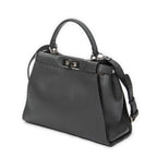 Shoulder Bag Medium Peekaboo Dark Grey Selleria Leather