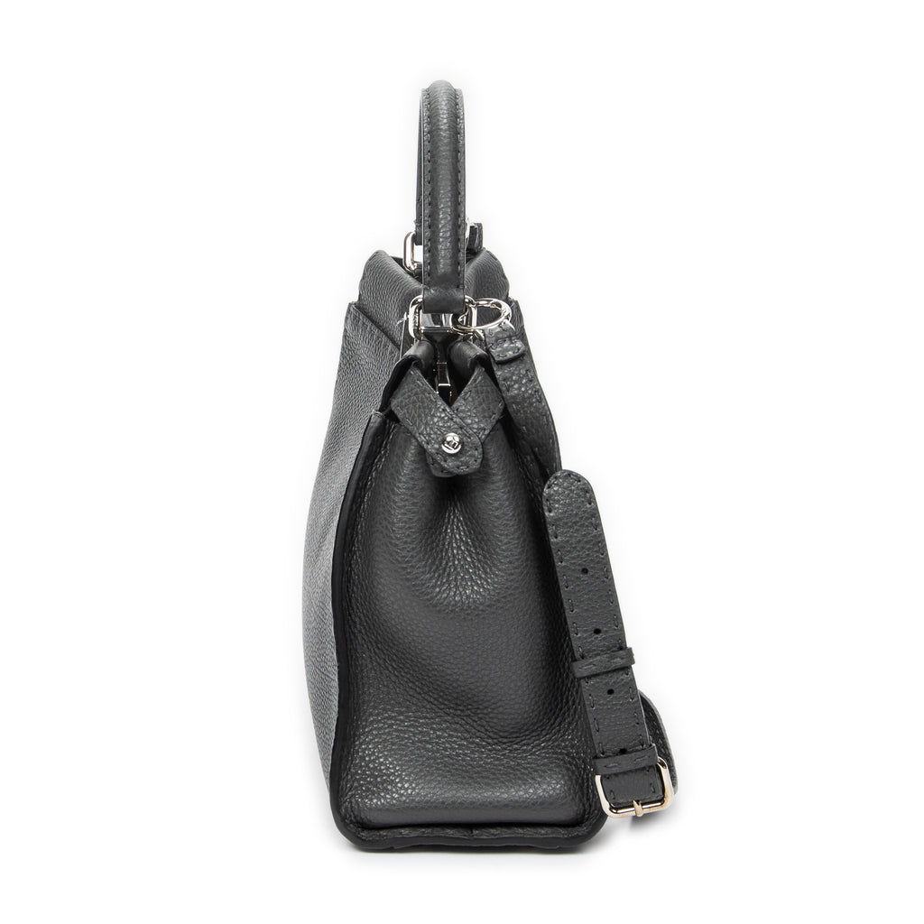 Shoulder Bag Medium Peekaboo Dark Grey Selleria Leather