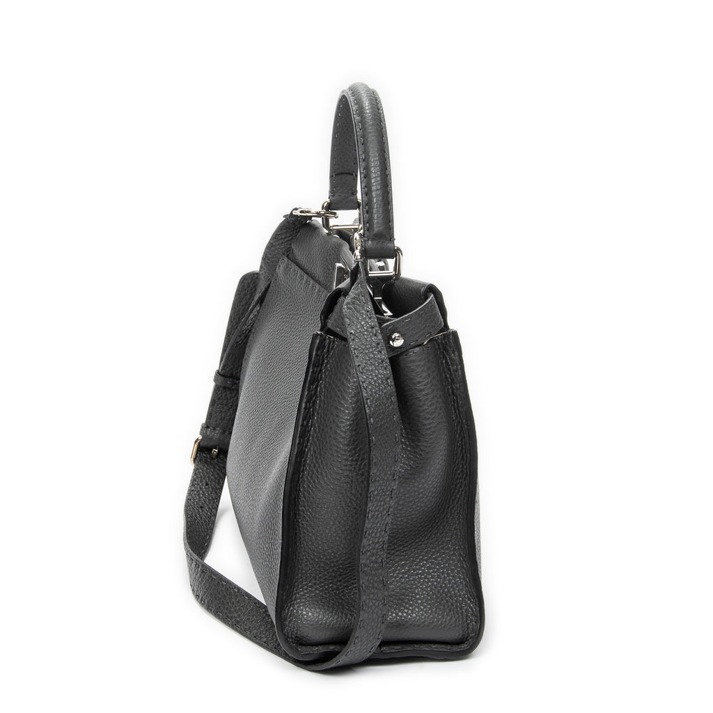 Shoulder Bag Medium Peekaboo Dark Grey Selleria Leather