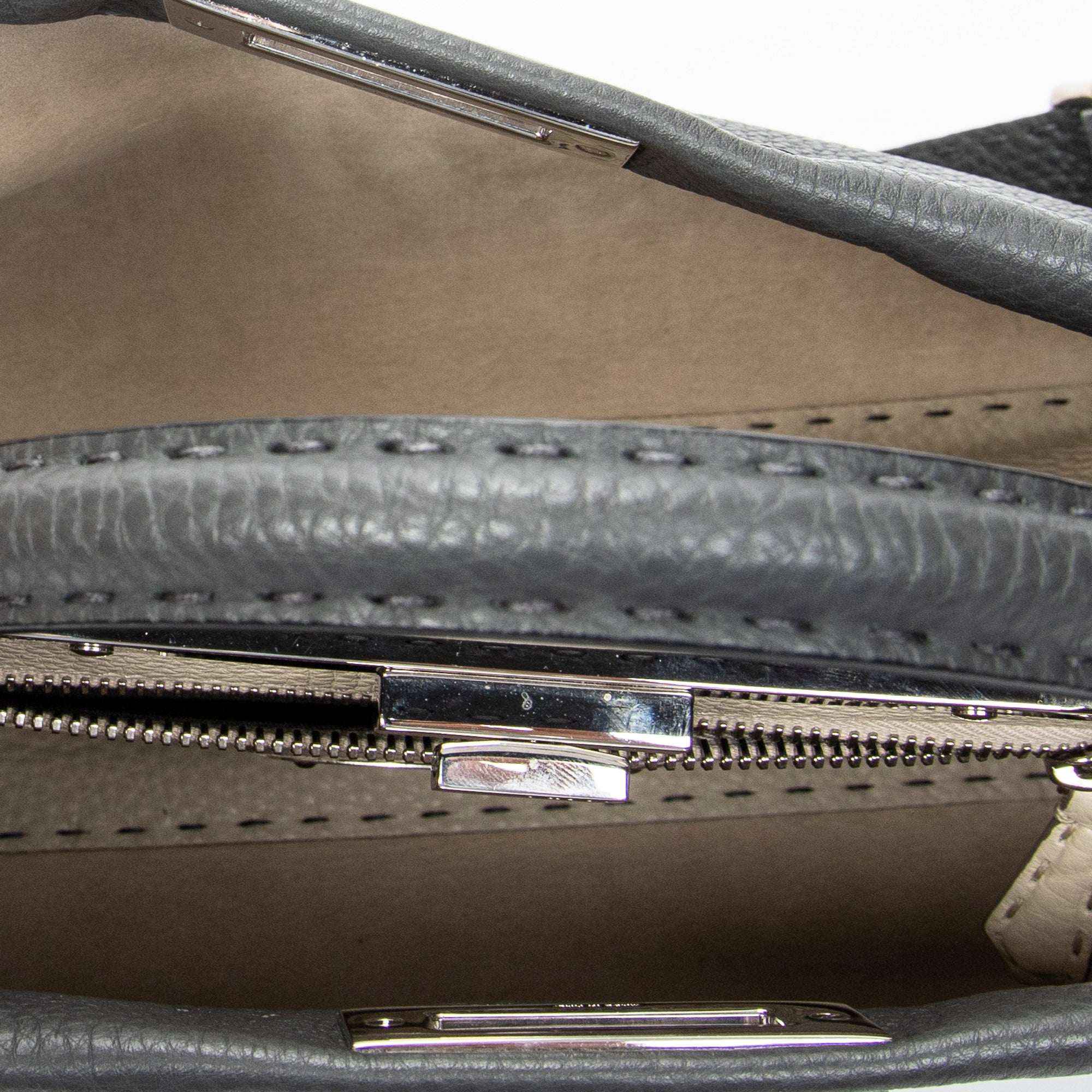 Shoulder Bag Medium Peekaboo Dark Grey Selleria Leather
