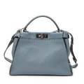 Shoulder Bag Medium Peekaboo Light Blue Selleria Leather