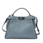 Shoulder Bag Medium Peekaboo Light Blue Selleria Leather