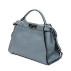 Shoulder Bag Medium Peekaboo Light Blue Selleria Leather