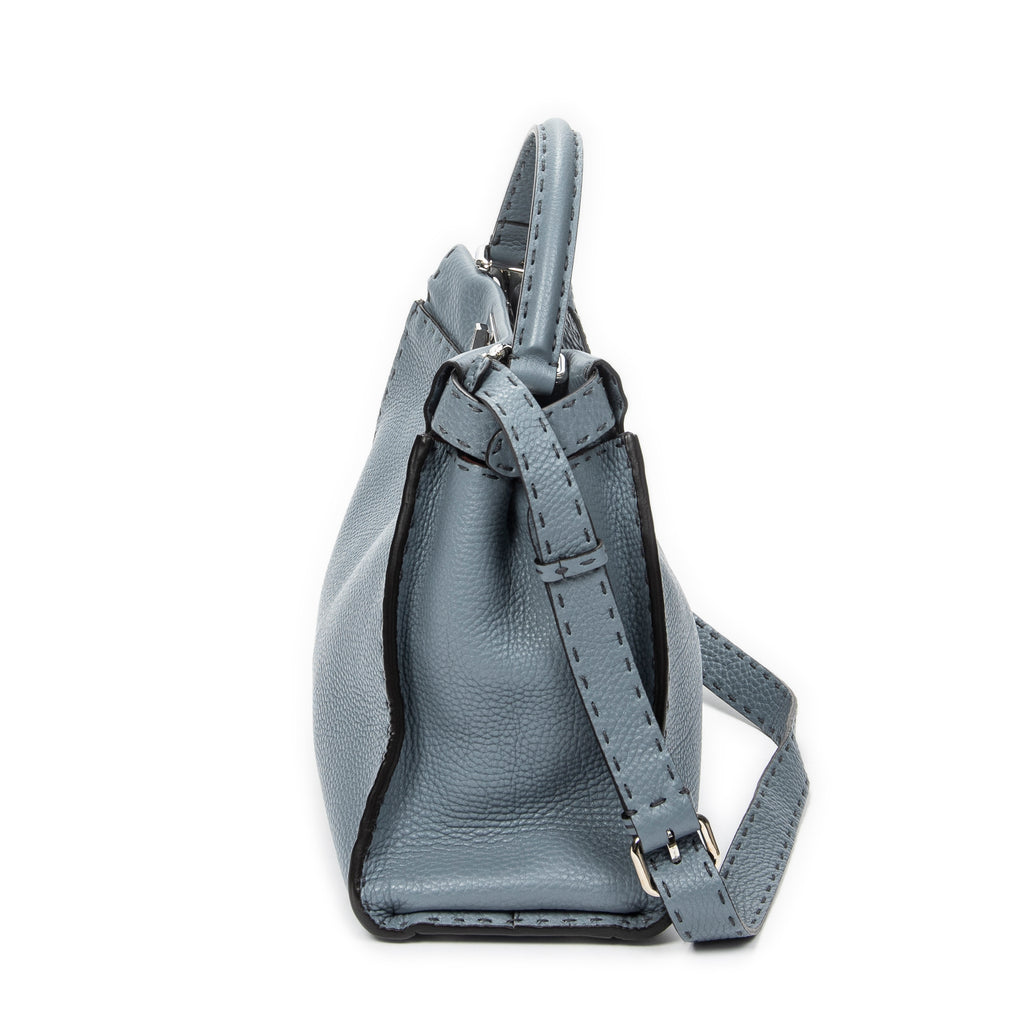 Shoulder Bag Medium Peekaboo Light Blue Selleria Leather