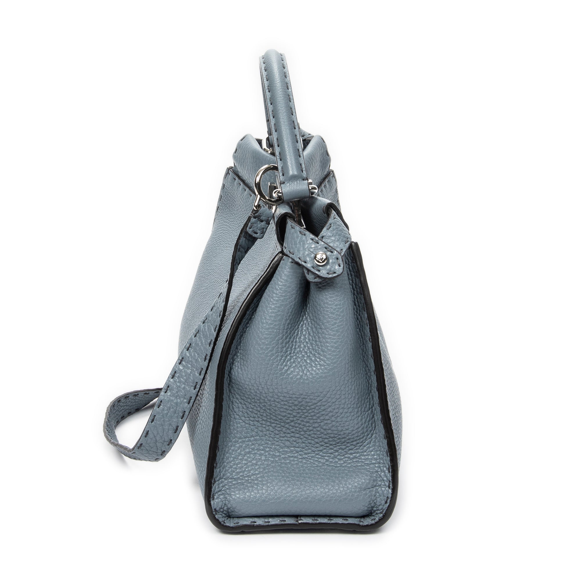 Shoulder Bag Medium Peekaboo Light Blue Selleria Leather