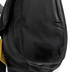 Shoulder Bag Large Convertible Baguette Belt Bag Black Pequin Stripe Nylon Canvas