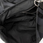 Shoulder Bag Large Convertible Baguette Belt Bag Black Pequin Stripe Nylon Canvas