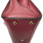 Shoulder Bag Medium Peekaboo Monster Burgundy Calfskin Leather