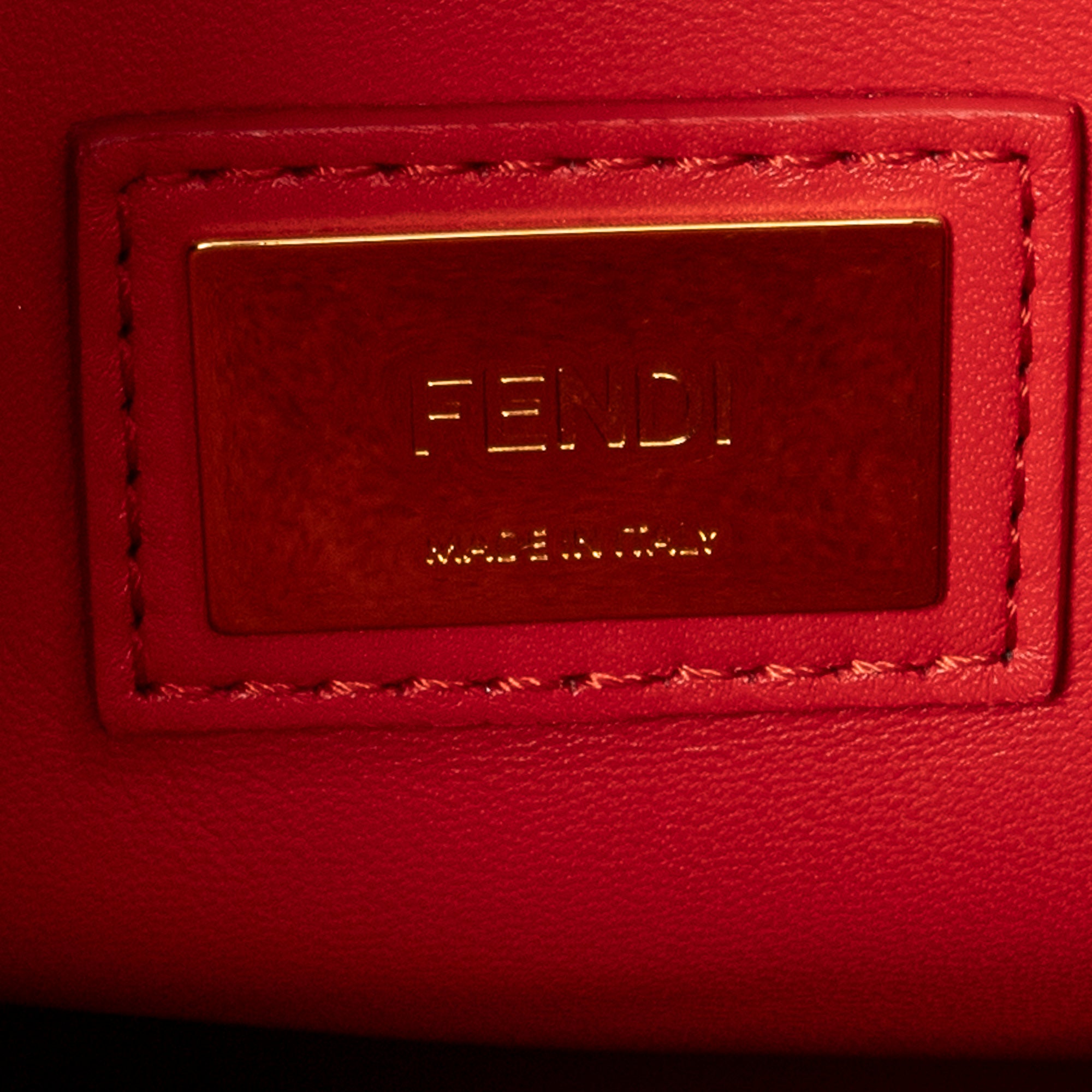 Shoulder Bag Medium Peekaboo Monster Burgundy Calfskin Leather