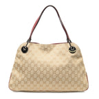 Shoulder Bag Medium Eclipse Tote Beige Monogrammed Canvas