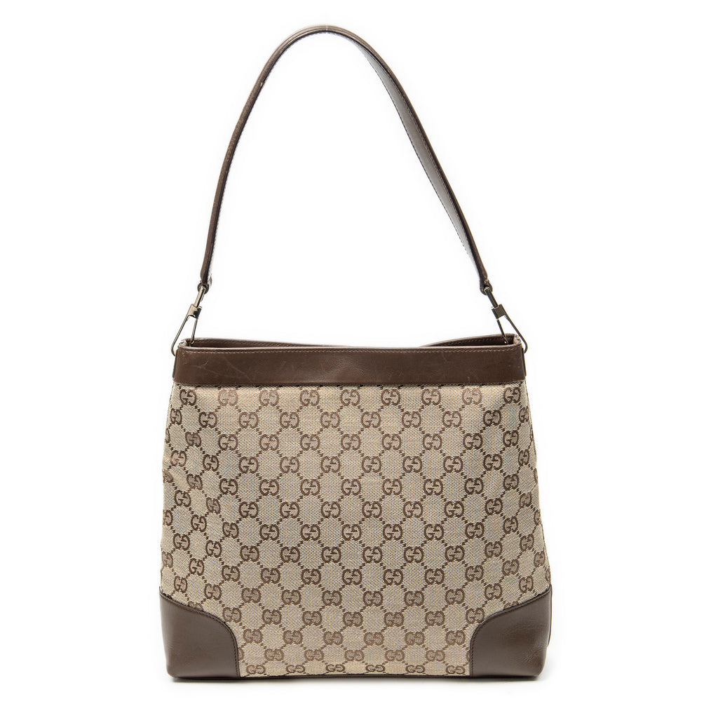 Shoulder Bag Vintage GG Shoulder Bag Beige Monogrammed Canvas