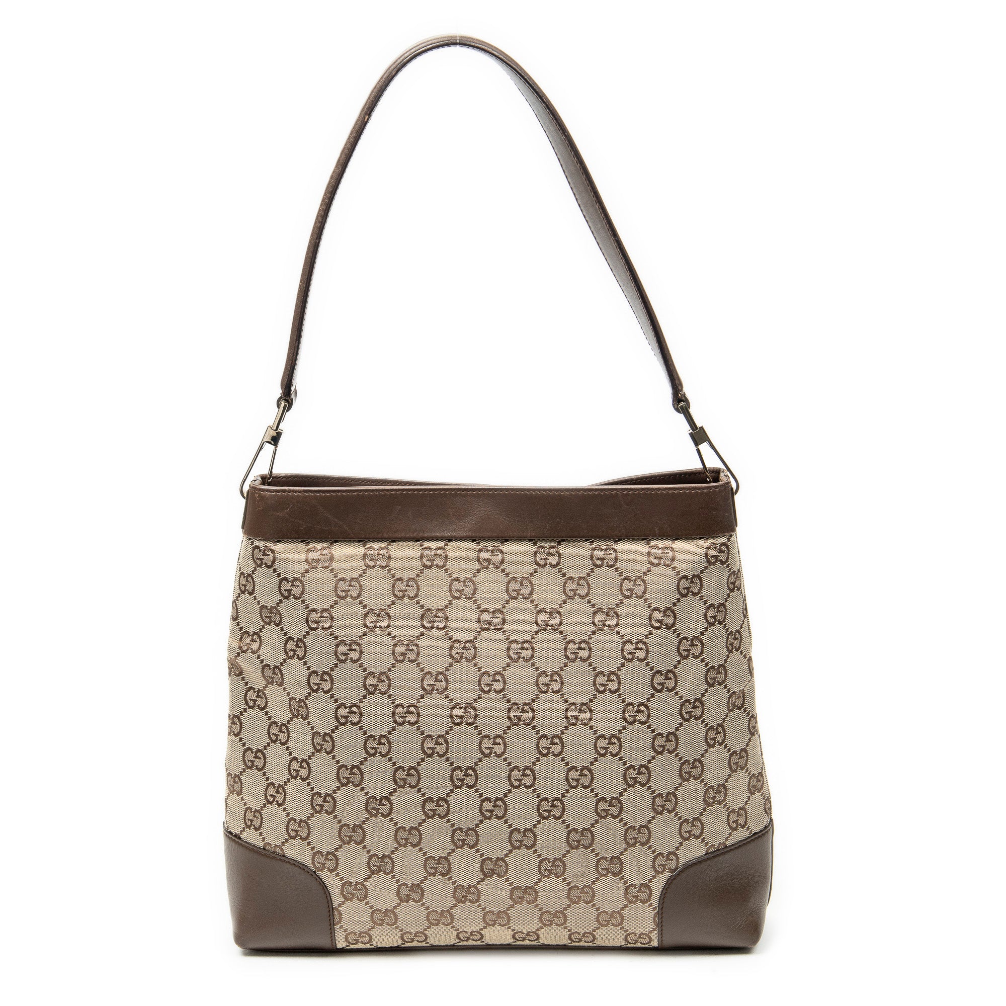 Shoulder Bag Vintage GG Shoulder Bag Beige Monogrammed Canvas