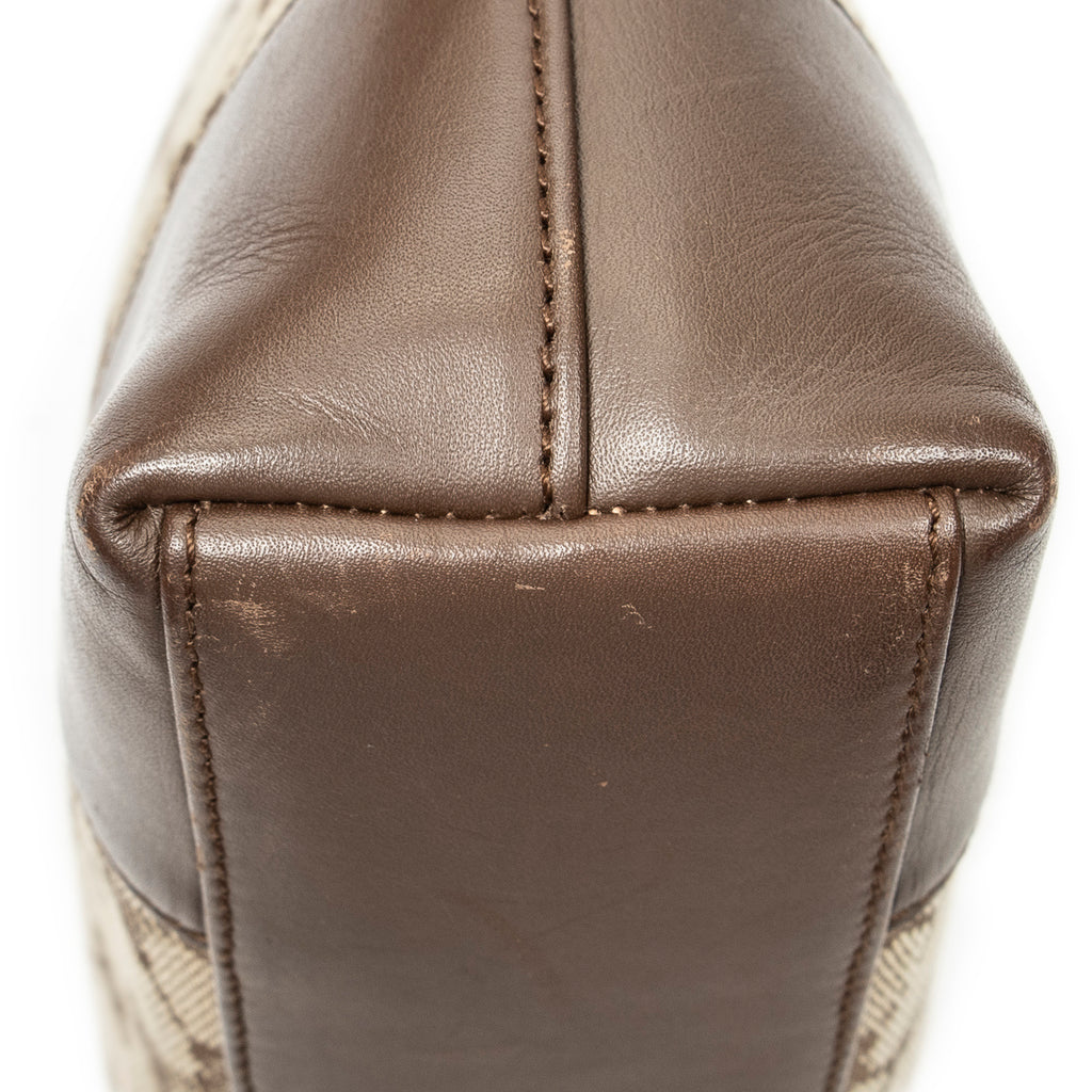 Shoulder Bag Vintage GG Shoulder Bag Beige Monogrammed Canvas
