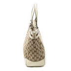 Shoulder Bag Web Mayfair Tote Beige Monogrammed Canvas