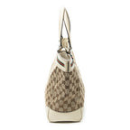 Shoulder Bag Web Mayfair Tote Beige Monogrammed Canvas
