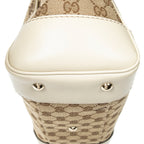 Shoulder Bag Web Mayfair Tote Beige Monogrammed Canvas