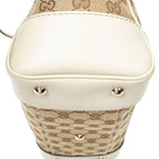 Shoulder Bag Web Mayfair Tote Beige Monogrammed Canvas