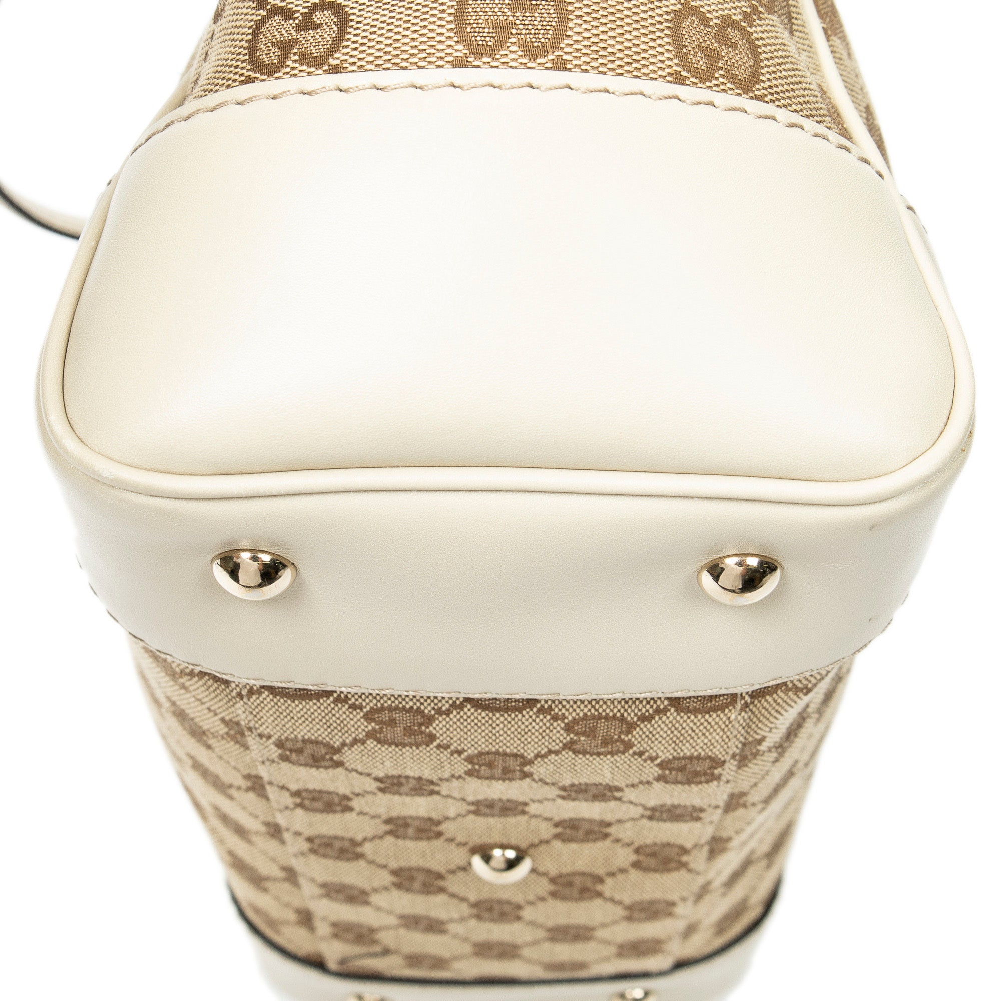 Shoulder Bag Web Mayfair Tote Beige Monogrammed Canvas