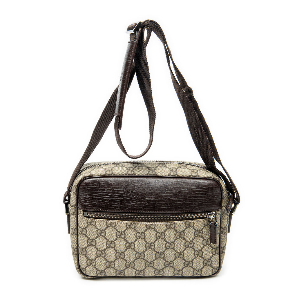 Shoulder Bag Camera Crossbody Beige Supreme Coated Canvas